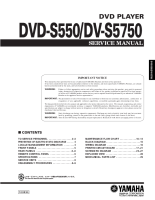 Yamaha DVDS-550 - Service Manual 